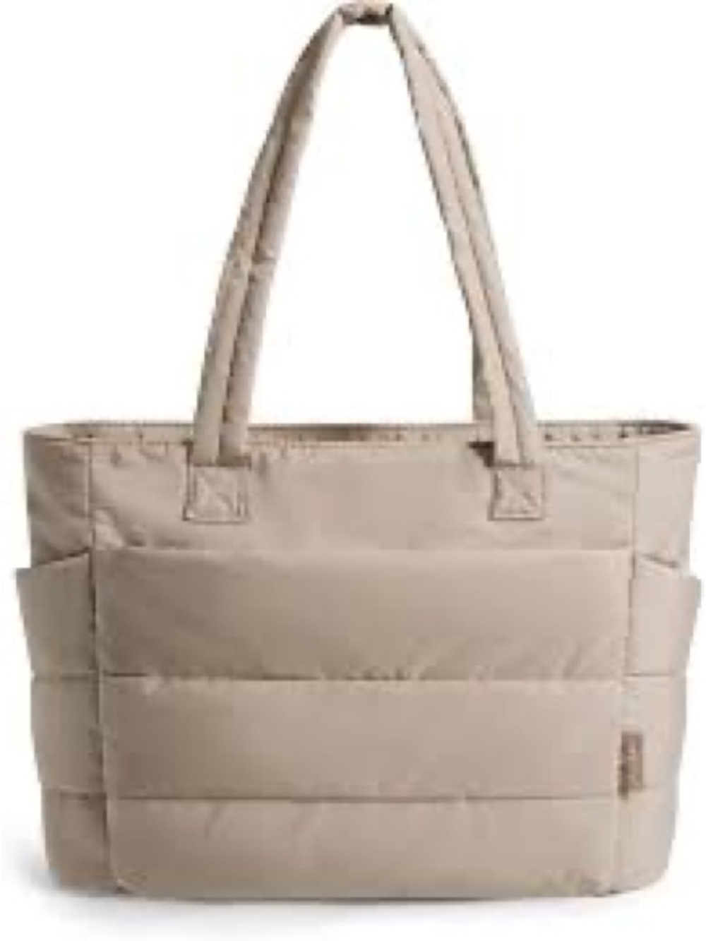 🎃3/$15🎃Neutral Quilted Puffer Tote-Perfect for Travel